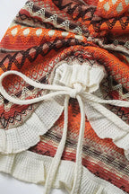 Colorful Strappy Knit Boho Dress image 29