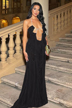 Irregular Sheer Tulle Patchwork Metal Decorative Prom Dress image 15