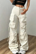Y2K Black Wide Leg Cargo Pant image 1