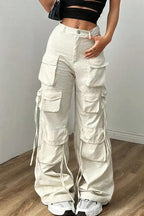 Y2K Black Wide Leg Cargo Pant image 1