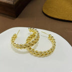 Delphine Hoop Earrings styled for Avrienne