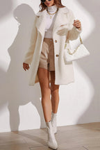 Longline Lapel Plush Winter Coat image 2