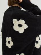 Jacquard Knit V-Neck Cardigan image 3
