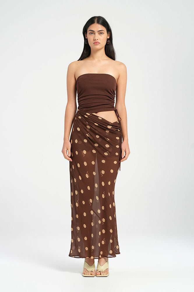 Polka Dot Strapless Bodycon Maxi Dress image 3