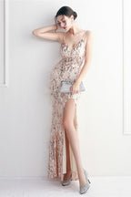 Intricate Beadwork Figure Hugging Gown Formal Dress image 23