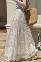 Lace Tulle Swing High Waist Skirt image 3