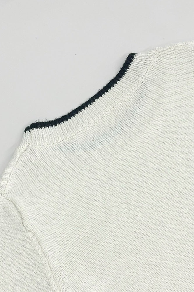 Color-Block Long Sleeve Knit Slim Sweater Dress image 6