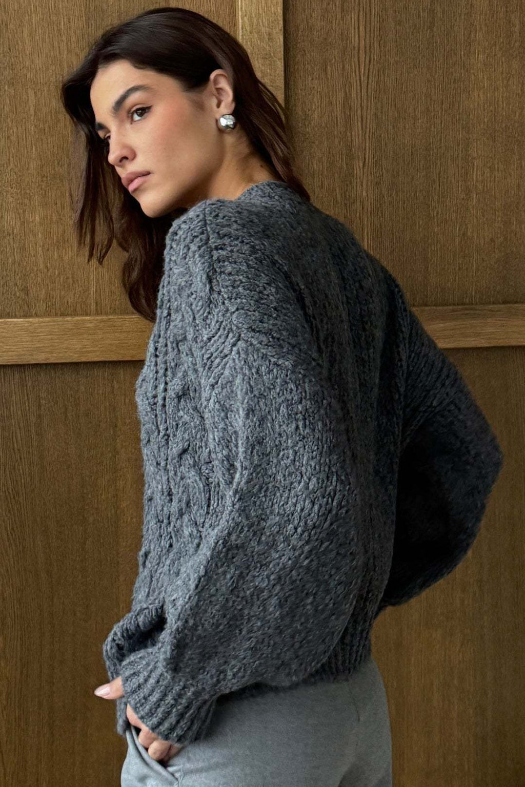 Vintage Cable Knit Crewneck Sweater image 9