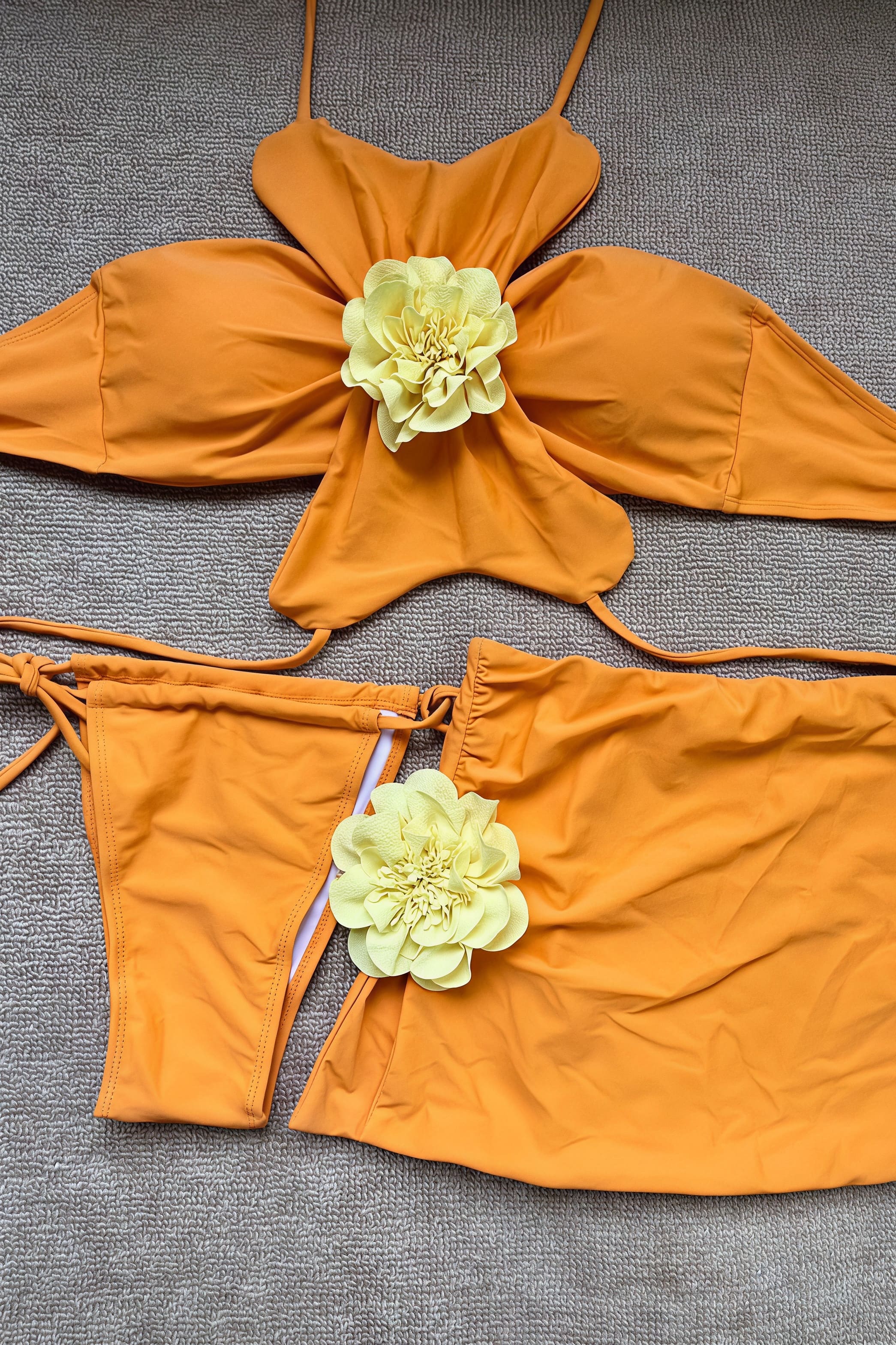 Sexy Floral Design Three Piece Swim Set image 8