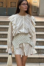Ruffled Flare Sleeve Printed Mini Dress image 1