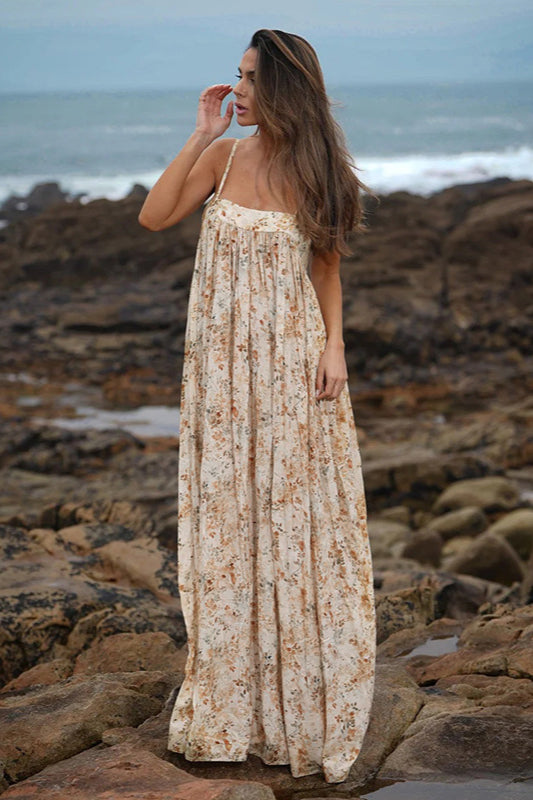 Floral Print Plus Size Sleeveless Maxi Dress image 2