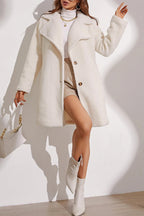 Longline Lapel Plush Winter Coat image 4