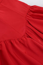Floral Jacquard A-Line Backless Bow Party Dress image 12