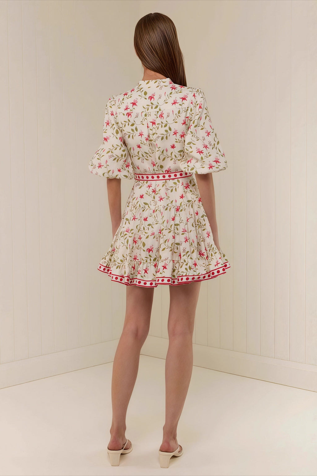 Casual Linen Lace-up Belted Summer Beach Mini Dress image 4