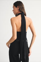 Polka Dot Multiway Tie Mesh Halter Top image 13