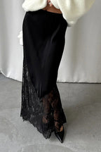 Lace Patchwork Sheer Bodycon Skirt image 4