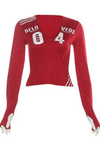 Street Letter Print Long Sleeve T-shirt image 4