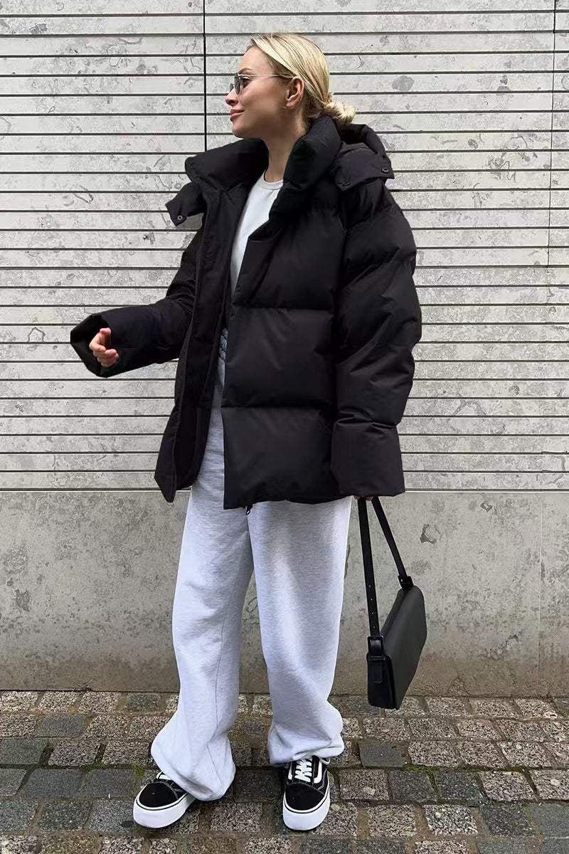 Heavy Duty Zipped Hooded Puffer Jacket image 20