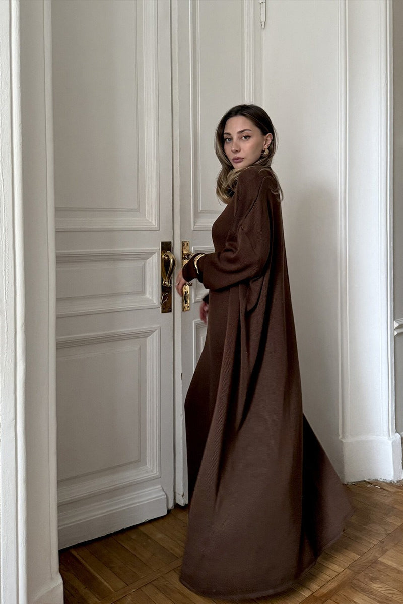 Soft Knit Cutout Tank Dress Long Sleeve Cardigan Two Piece Set image 12