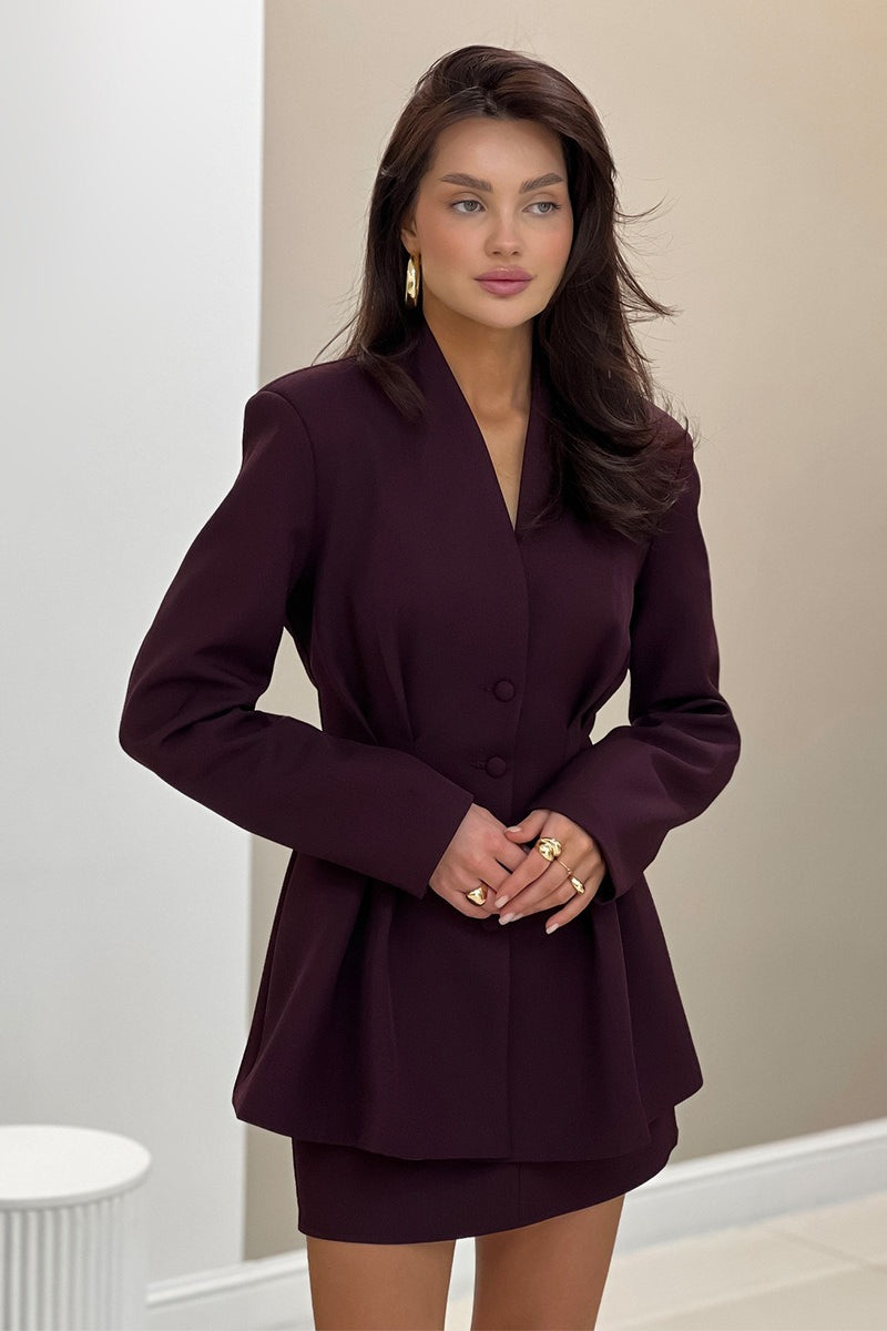 V Neck Waist Detail Blazer image 18