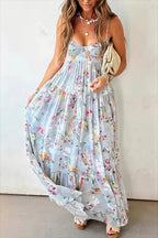 Floral Cami Flowy Swing Long Boho Dress image 2
