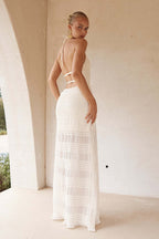 Solid Chiffon Ruched Waist Tie Sexy Maxi Dress image 3