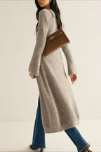 French Retro Elegant Long-Sleeve Mid-Length Knit Cardigan image 3
