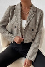 Houndstooth Cropped Blazer image 1