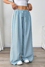 Chic Color Block Pleated Pants With Pockets image 4