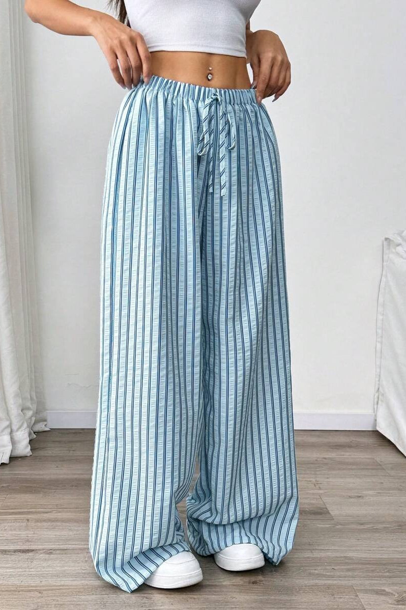 Chic Color Block Pleated Pants With Pockets image 4