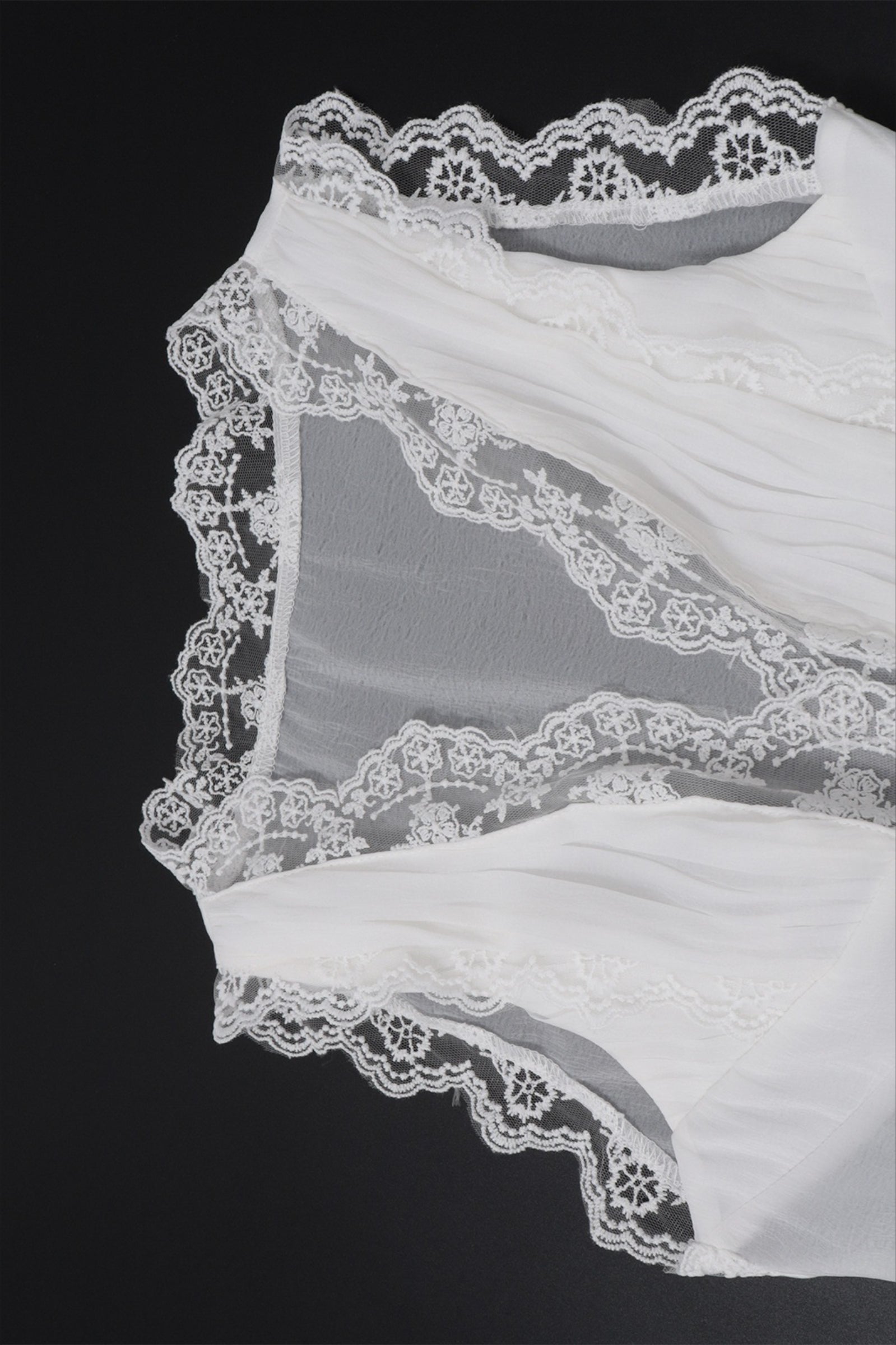 Sexy Lace Trim Tie Back Slim Skirt Set image 6