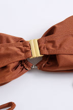 Solid Bandeau Bikini Set image 4