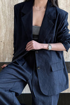 Casual Tencel Linen Suit Blazer image 9