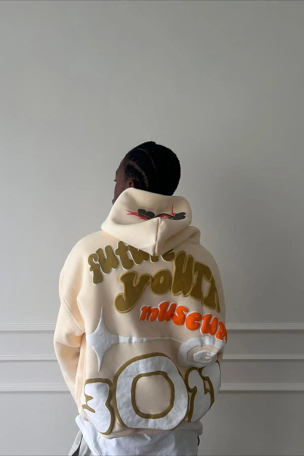 Oversized Letter Puff Print Hoodie image 3