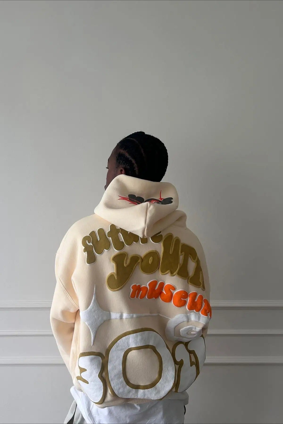 Oversized Letter Puff Print Hoodie image 3