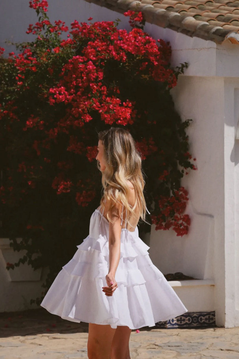 Ruffled Layer Backless Sleeveless Mini Dress image 4