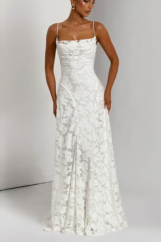 Backless Chiffon Maxi Boho Dress image 4