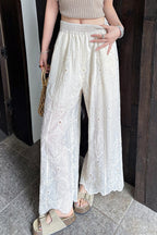 Hollow Out Lace Wide Leg Summer Pants image 9
