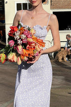 Ruffle Spaghetti Strap Maxi Floral Dress image 1