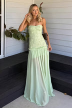 Chiffon Floral Bandeau Cami Maxi Dress image 1