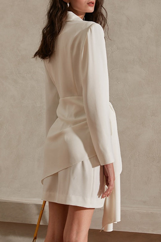 Elegant V-Neck Belted Cocktail Dress image 4
