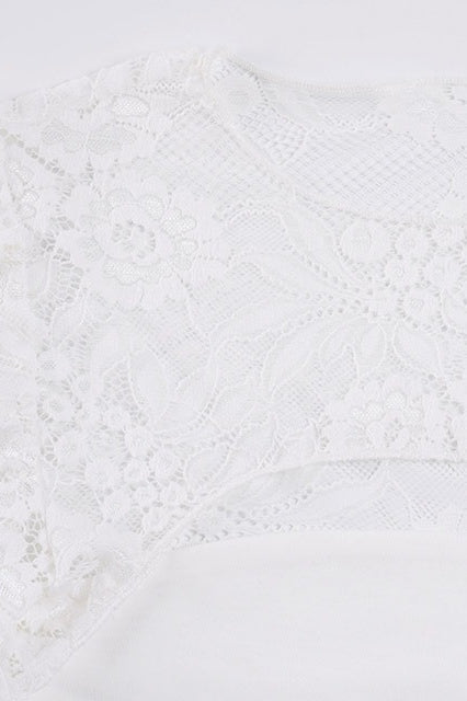 Sheer Lace Hollow Flare Sleeve Blouse image 5