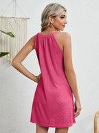 Flora Eyelet Dress detail view styled for Avrienne