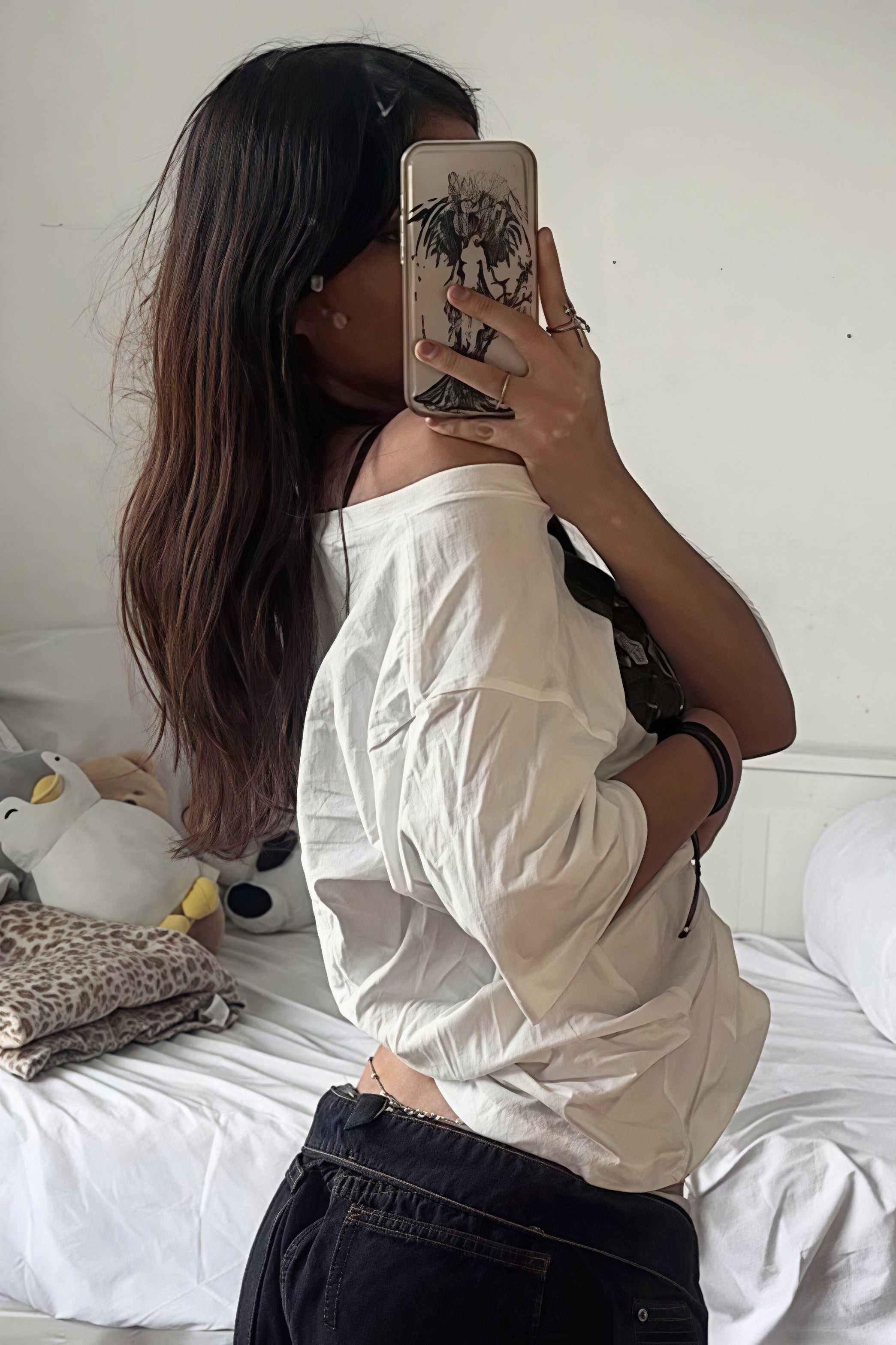 Hip Hop Lip Print Asymmetric Neck Sexy T-shirt image 3