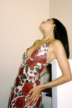 Printed Spaghetti Strap Backless Slim Maxi Dress image 5