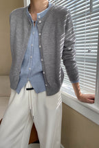 Contrast Panel Layering Cardigan image 7