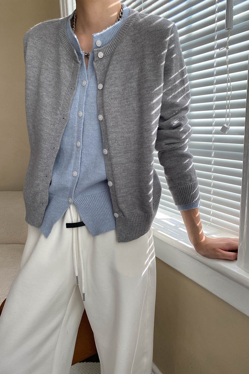 Contrast Panel Layering Cardigan image 7