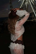 Sheer Lace Two Piece Boho Dress image 5