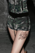 Vintage Casual Print Slim Fit Hot Shorts image 1