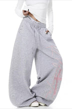 Contrast Print Curved Leg Wide Pants image 4